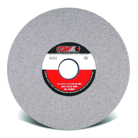 Cgw Abrasives Grinding Whl, 8x.5x1-1/4, T1, 32A46-J8-V 37709