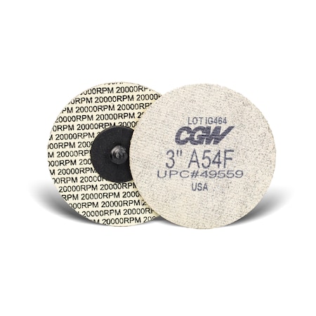 CGW ABRASIVES Quick Change Disc, 3 R/O, CF QCs, A36F 49558
