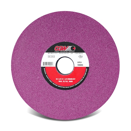 Cgw Abrasives Grinding Whl, 8x.5x1-1/4, T1, RA46-J/K-V 59006