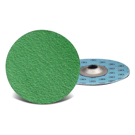 Cgw Abrasives Sanding Disc, 2 T/O, 2-PLY, ZAG, 36G, 2" Dia, No Hole, Zirconia AO w/Grinding Aid, 36 Grit 59697