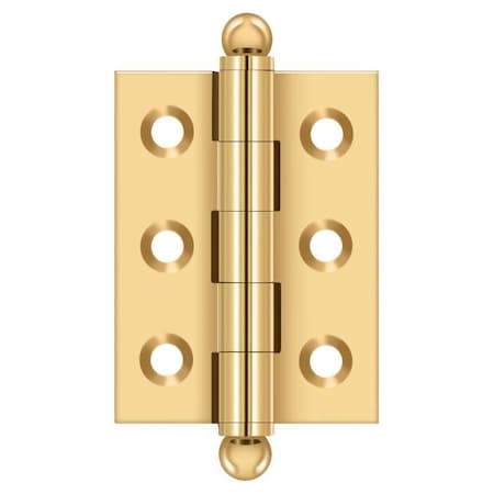 Deltana Lifetime Brass Door and Butt Hinge, Holes per Leaf: 3 CH2015CR003