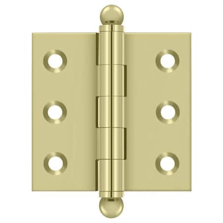 Deltana Bright Brass Door and Butt Hinge, Holes per Leaf: 3 CH2020U3-UNL