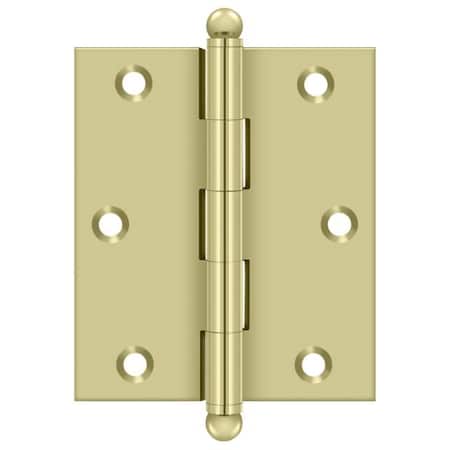 Deltana Bright Brass Door and Butt Hinge CH3025U3-UNL