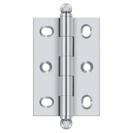 Deltana Bright Chrome Cabinet Hinge, Holes per Leaf: 3 CHA2517U26