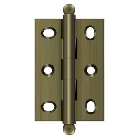 Deltana Antique Brass Cabinet Hinge, Holes per Leaf: 3 CHA2517U5
