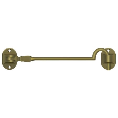 Deltana Cabin Hooks, British Style, 6" Antique Brass CHB6U5