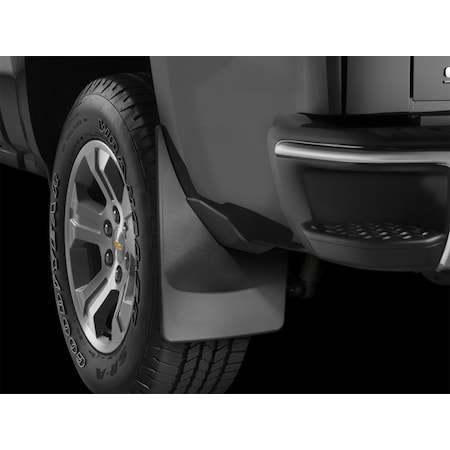 Weathertech No Drill Mud Flaps, Black, 120093, Rubber, Black 120093