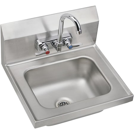 Elkay 15-1/2" W x 16-3/4" L x Wall Hung, 20 ga. 304 Stainless Steel, Sink CHSB1716C