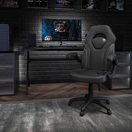 Flash Furniture Gaming Chair, Padded Flip-up, Black CH-00095-BK-GG