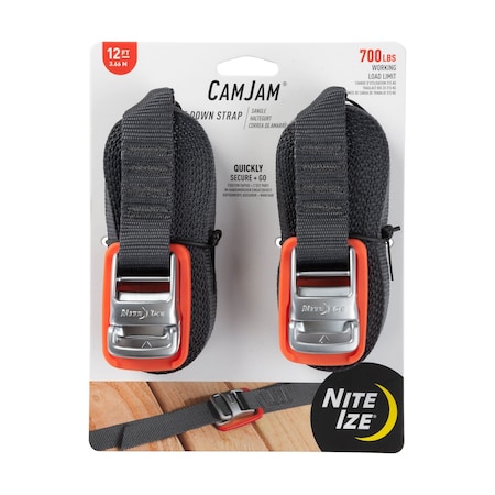 Nite Ize Tie Down Strap, 12 ft, 2 Pack CJWR12-09-2R6