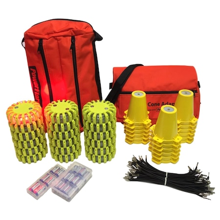 Powerflare Cone Kit, Softpack, 18, Red Lt, Ylw Shell CKT-SP18-R-Y