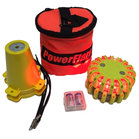 Powerflare Cone Kit, Softpack, 2, Red Lt, Ylw Shell CKT-SP2-R-Y
