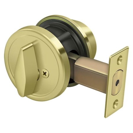 Deltana Single Deadbolt Gr2 With 2-3/4" Backset Bright Brass CL200LA-3