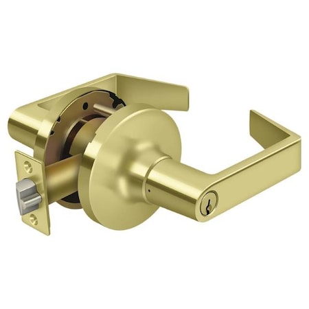 Deltana Commercial Entry Standard Gr1, Clarendon With Cyl Bright Brass CL500FLC-3