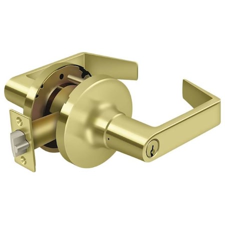 Deltana Commercial Classroom Standard Gr1, Clarendon With Cyl Bright Brass CL509FLC-3