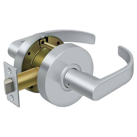 Deltana Commercial Passage Standard Gr2, Curved With Cylinder Satin Chrome CL601EVC-26D