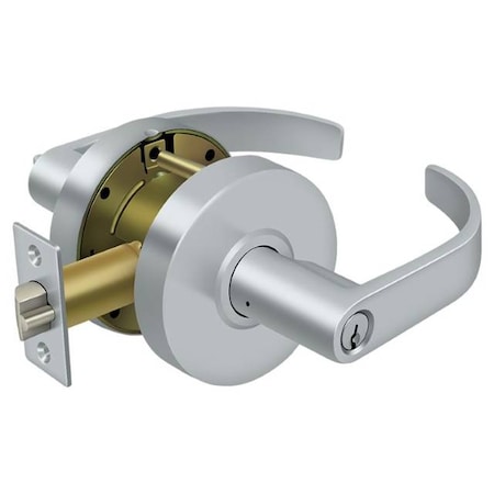 Deltana Commercial Classroom Standard Gr2, Curved With Cylinder Satin Chrome CL609EVC-26D