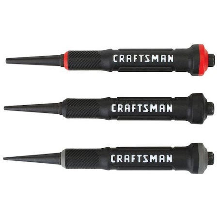 Craftsman Nail-Set Punch, 1/32", 2/32", 3/32" CMHT82541