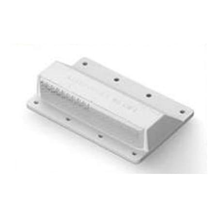 Astro Optics Raised Curb Marker, CM-1, White, 3-7/16 in Length, 2-1/4 in Width, 3/4 in Height, Crystal CM-1C