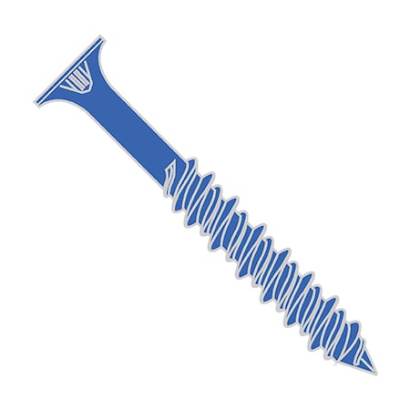 Zoro Select Thread Cutting Screw, 1/4" x 2 in, Blue Steel Flat Head Phillips Drive, 100 PK 1436CNPF