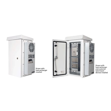 Nvent Hoffman COMLINE Vertical Mount Cabinet, 600x350x375mm, Lt Gray, Aluminum ECL603537VP