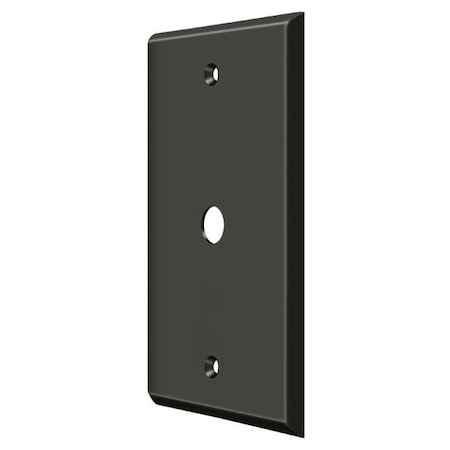 Deltana Cable Cover Switch Plate, Number of Gangs: 1 Solid Brass, Oil Rubbed Bronze Finish CPC4764U10B