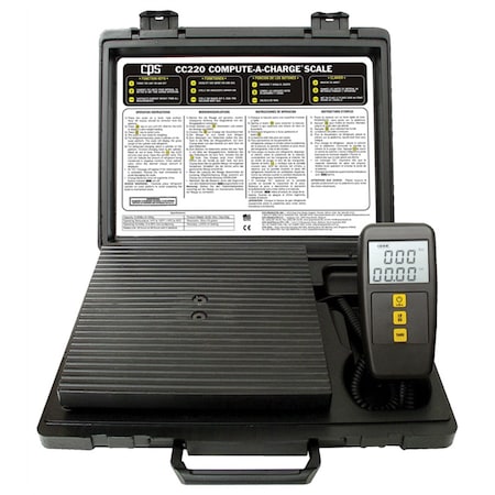 Cps Products Compact High Cap Charging Scale, CC220 CPSCC220