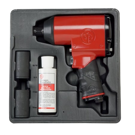Chicago Pneumatic Air Impact Wrench Kit, 1/2" Drive CP749K