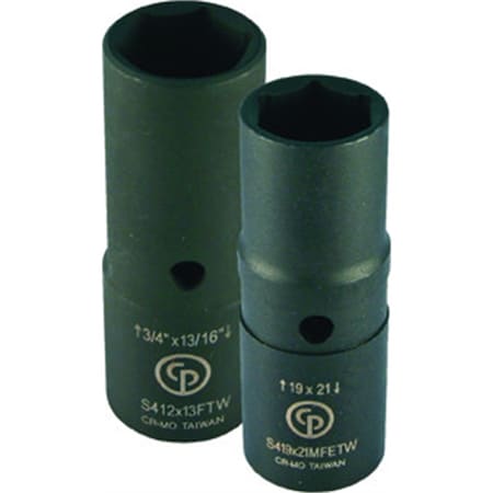 Chicago Pneumatic Flip Socket Set 19-21Mm3/4"-13/16", 2 Pc CPTSS422FD