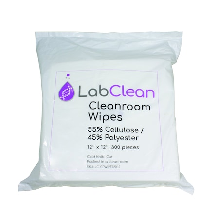 United Scientific Cleanroom Wipes, 100 percent pol, PK10 CPWIPE12X12