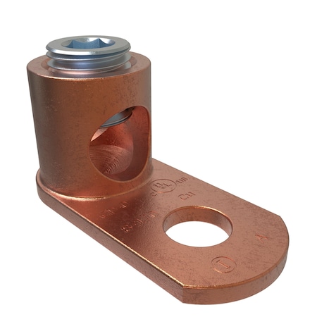 Ilsco One-Hole Compression Lug, Copper, 3 PK CP-0-EC