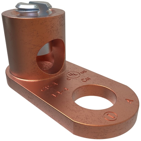 Ilsco One-Hole Compression Lug, Copper, 6 PK CP-4-EC