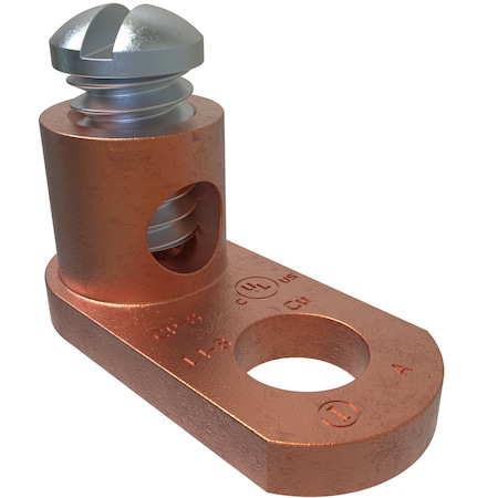 Ilsco One-Hole Compression Lug, Copper, 6 PK CP-8-EC