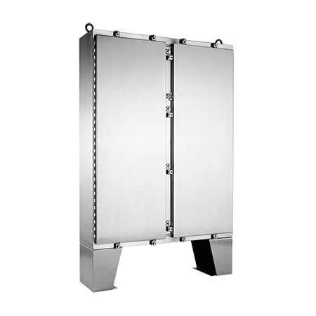 Nvent Hoffman Two-Door with Floor Stands, Type 4X, 62.06x48.06x12.06, SS Type 316L A62H4812SS6LP