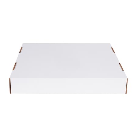 Partners Brand 40 Gal Trash Can Lid, White, 200#/ECT-32 Corrugated, 18 in W/Dia, 10 PK CRRLID