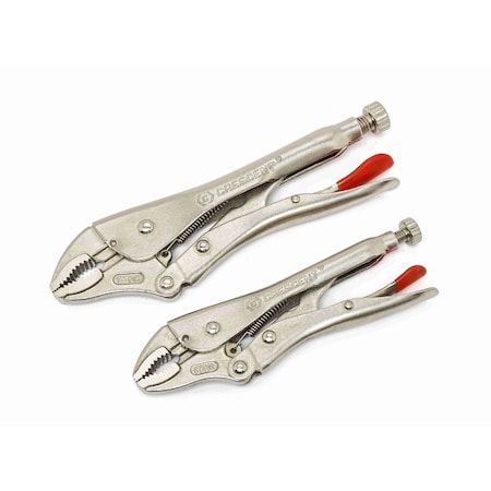 Crescent 2 Piece Curved Jaw Locking Pliers with Wire Cutter Set CLP2SETN-08