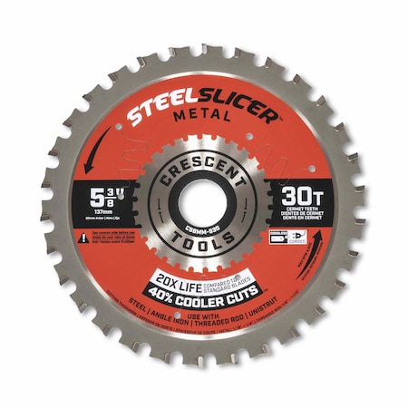 Crescent 5-3/8" x 30-Tooth SteelSlicer Medium Metal Circular Saw Blade CSBMM-530