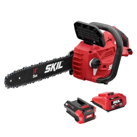Skil 14 in L Chain Saw Kit, 1P 2.5Ah Battery, 150, 40V, 40 V, 2.5 Ah, Battery Included CS4555-10