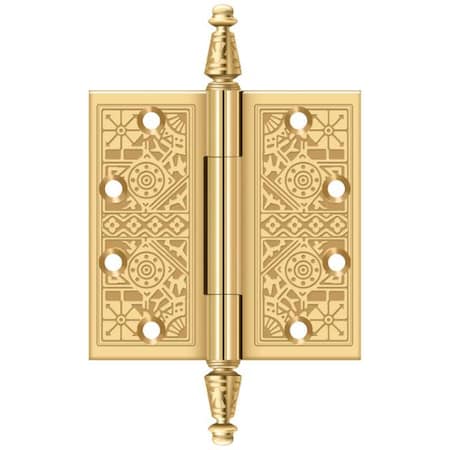 Deltana Lifetime Brass Square Hinge, Holes per Leaf: 4 CSBP45