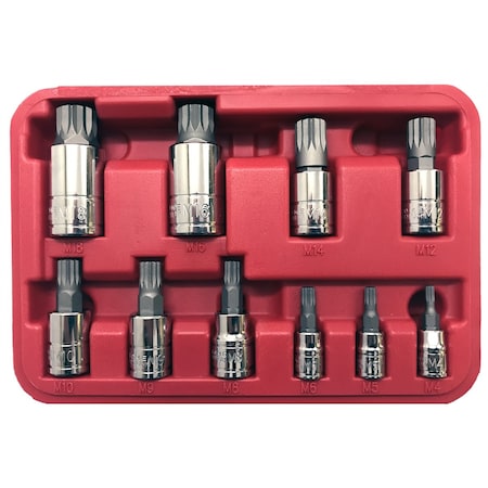 Cta Manufacturing Xzn Socket Set, 10Pc CTA3038