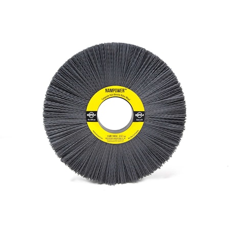 Nampower Brush CW81180SC NAMPOWER Abrasive Wheel Brush, 8" Diameter, 80SC, 2" Arbor Hole, 2.5" Trim Length CW81180SC