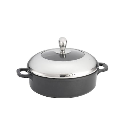 Tablecraft Casserole Pan, Die Cast, Aluminum, 3 qt. CWDC1050