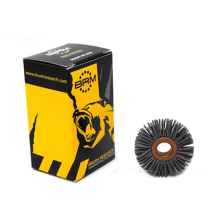 Brush Research CY1180SC Abrasive Nylon Copper Center Wheel, 1" Dia., 180SC, .375" Arbor Hole, .125" Trim CY1180SC