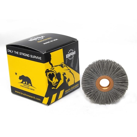 Brush Research CY2500SC Abrasive Nylon Copper Center Wheel, 2" Dia., 500SC, .500" Arbor Hole, .500" Trim CY2500SC