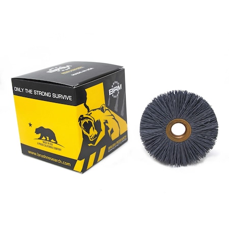 Brush Research CY3500SC Abrasive Nylon Copper Center Wheel, 3" Dia., 500SC, .500" Arbor Hole, 1.000" Trim CY3500SC