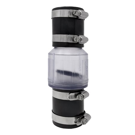 Pumpspy Silent Inline Check Valve Clear B 1-1/2 CV-150