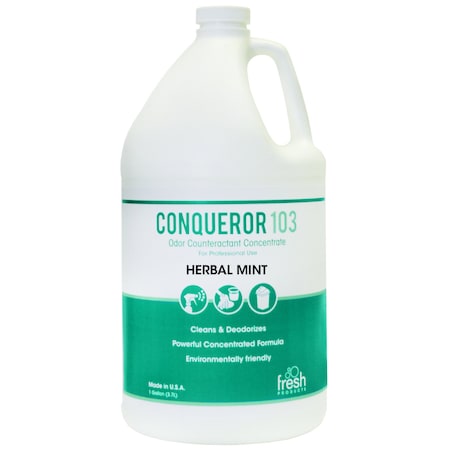 Conqueror 103 Liq, Odor Counteractant, Herbal Mint, PK4 103G