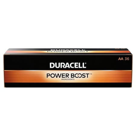 DURACELL Coppertop AA Alkaline Battery, 1.5V DC, 36 Pack mn15p36
