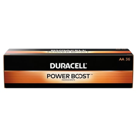 Duracell Coppertop AA Alkaline Battery, 1.5V DC, PK36 mn15p36