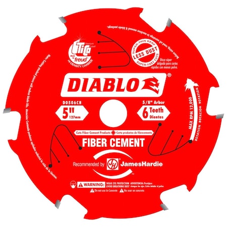 Diablo CircularSawBlade, Carbide, Dia:5" D0506CH